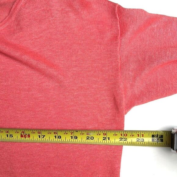 NWOT SOUTHERN TIDE Coral Knit Linen Boat Neck Long Sleeve Oversize Top Blouse M - Picture 10 of 11
